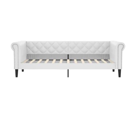 vidaXL Sofá cama cuero sintético blanco 100x200 cm