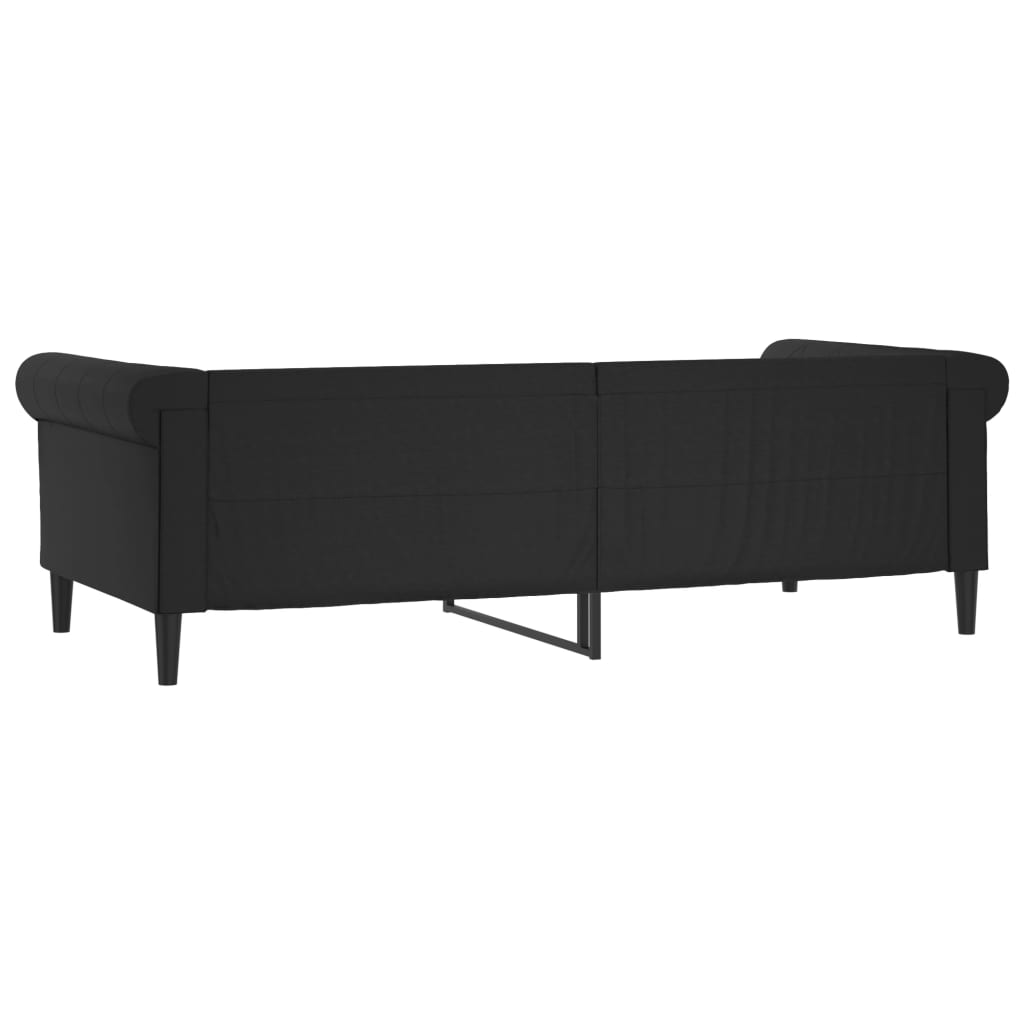 Vuodesohva musta 90x190 cm keinonahka - Image 5