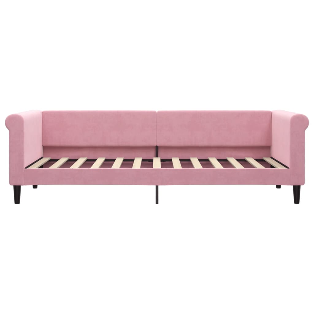 vidaXL Slaapbank 80x200 cm fluweel roze afbeelding