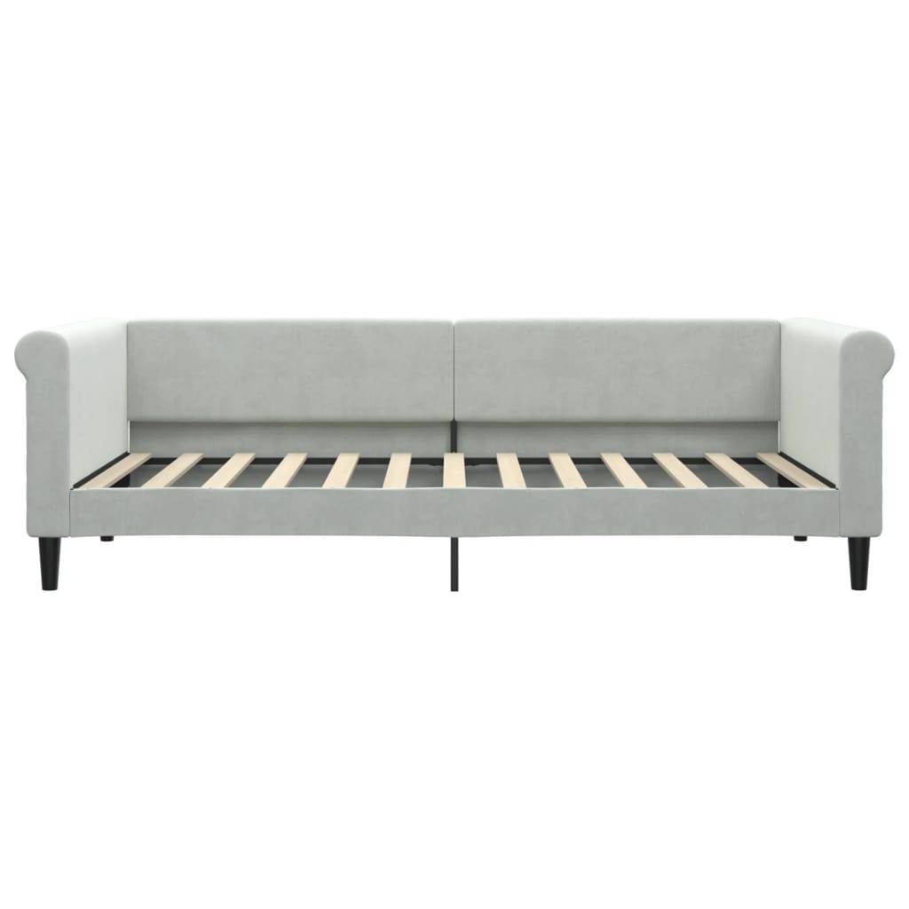 vidaXL Slaapbank 90x200 cm fluweel lichtgrijs afbeelding