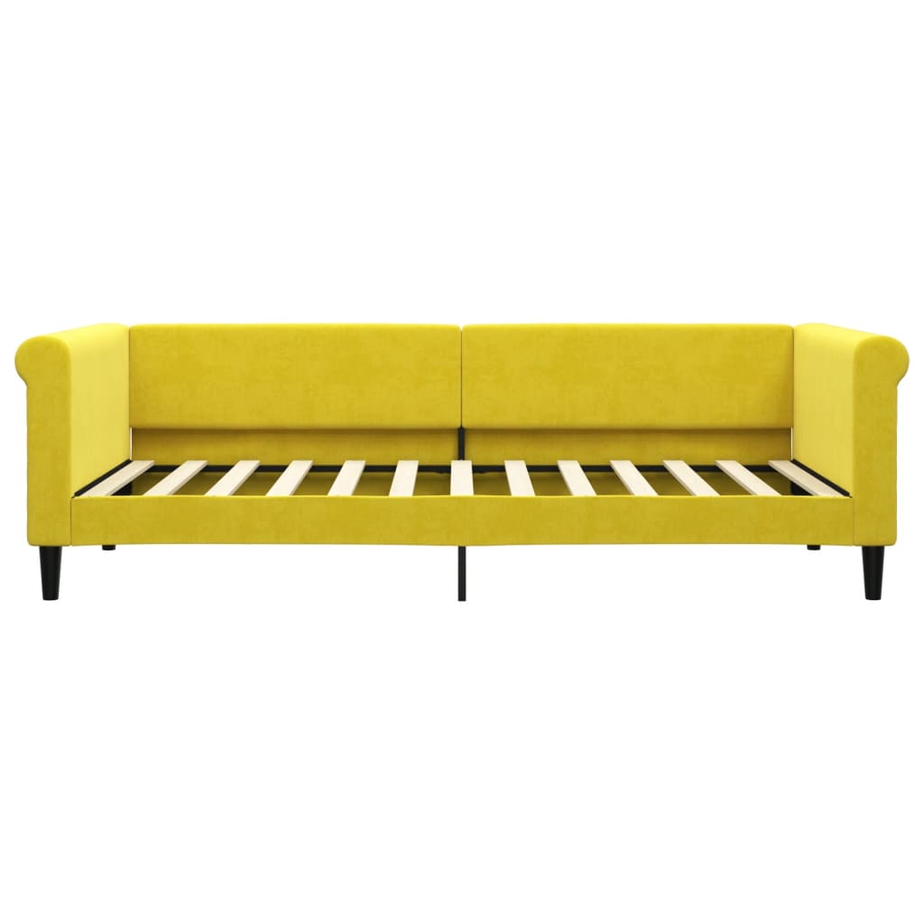 vidaXL Slaapbank 90x200 cm fluweel geel afbeelding
