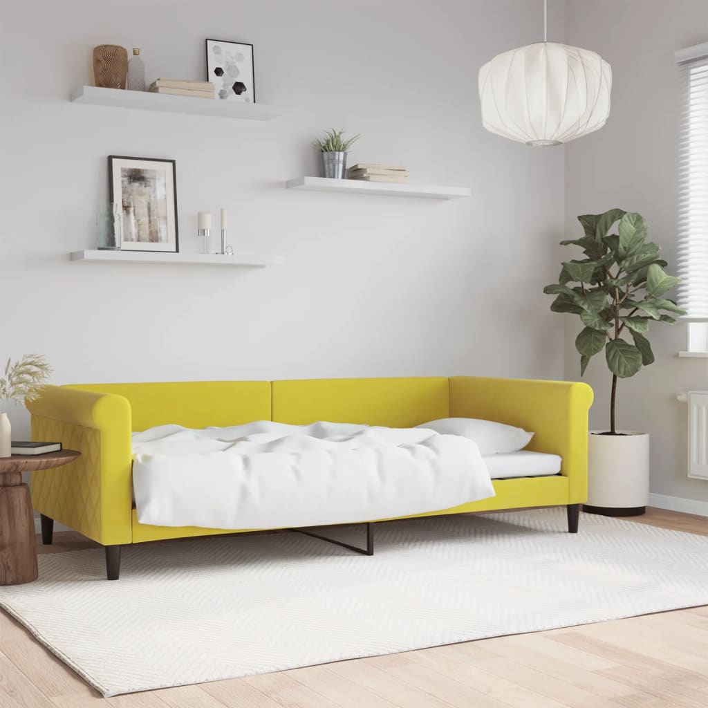 9: vidaXL daybed 90x200 cm velour gul