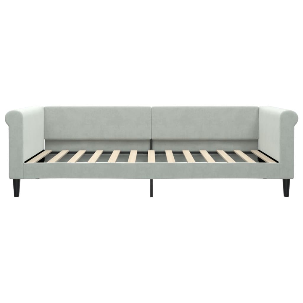 vidaXL Lit de repos gris clair 100x200 cm velours