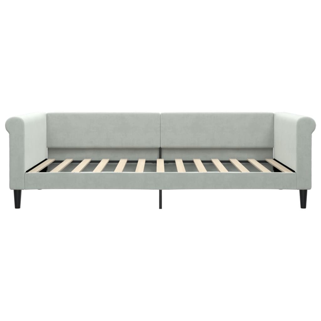 vidaXL Slaapbank 100x200 cm fluweel lichtgrijs afbeelding