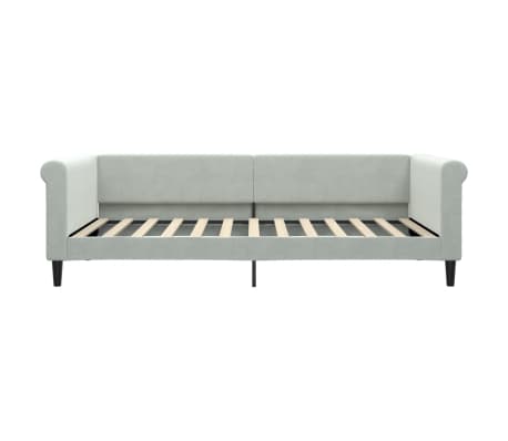 vidaXL Sofá cama terciopelo gris claro 100x200 cm