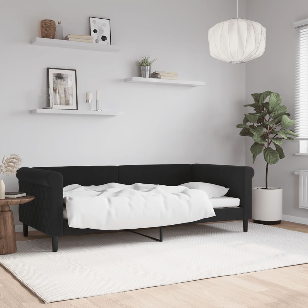 vidaXL daybed 90x190 cm velour sort