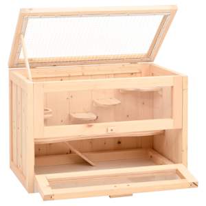 Klec pro křečky 60 x 35,5 x 42 cm masivní jedlové dřevo - obrázek 3