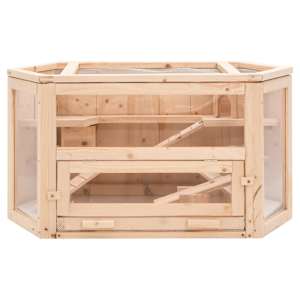 Klec pro křečky 80 x 40 x 43 cm masivní jedlové dřevo - obrázek 4