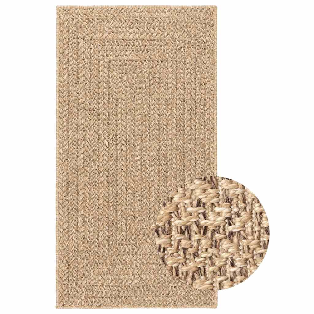 vidaXL Vloerkleed 80x150 cm voor binnen en buiten jute look