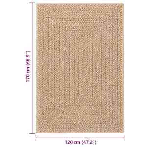 Koberec ZIZUR 120 x 170 cm jutový vzhled interiér i exteriér - obrázek 9