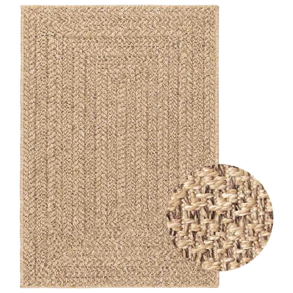vidaXL Vloerkleed 160x230 cm voor binnen en buiten jute look