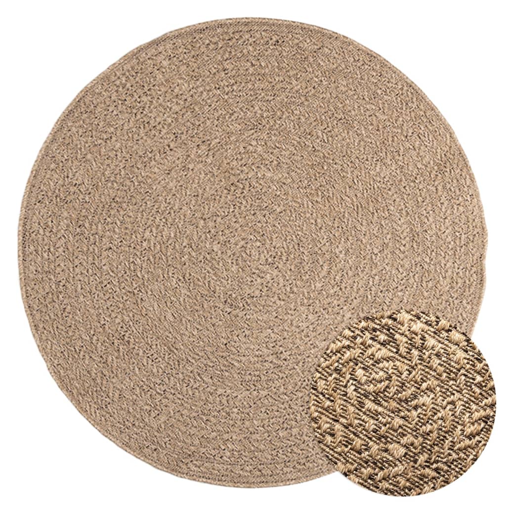vidaXL Vloerkleed 120 cm voor binnen en buiten jute look
