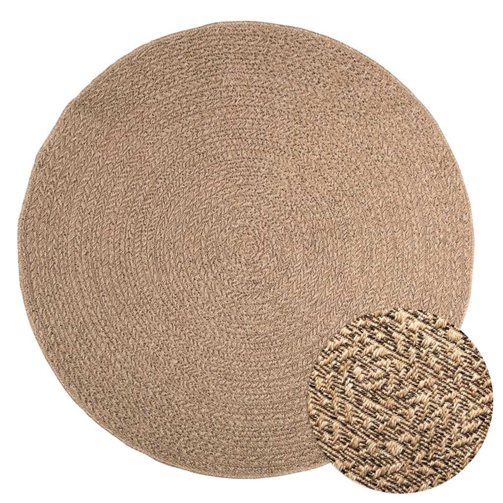 vidaXL Vloerkleed 160 cm voor binnen en buiten jute look