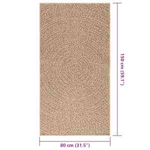 Koberec ZIZUR 80 x 150 cm jutový vzhled interiér i exteriér - obrázek 9