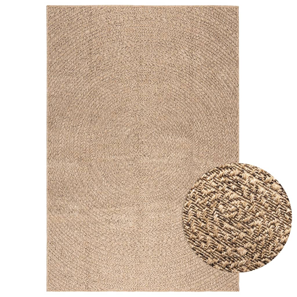 vidaXL Vloerkleed 140x200 cm voor binnen en buiten jute look