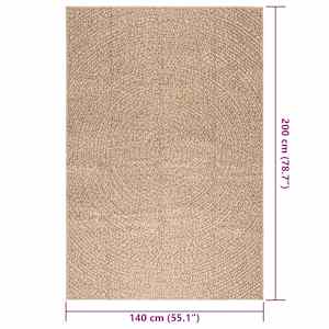Koberec ZIZUR 140 x 200 cm jutový vzhled interiér i exteriér - obrázek 9