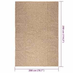 Koberec ZIZUR 200 x 290 cm jutový vzhled interiér i exteriér - obrázek 9