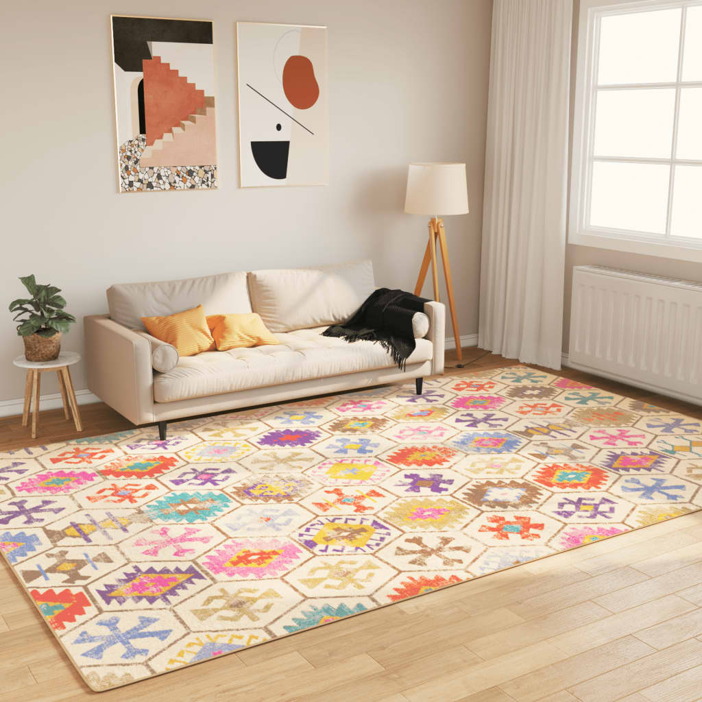 Teppich Waschbar Mehrfarbig 190×300 cm Rutschfest