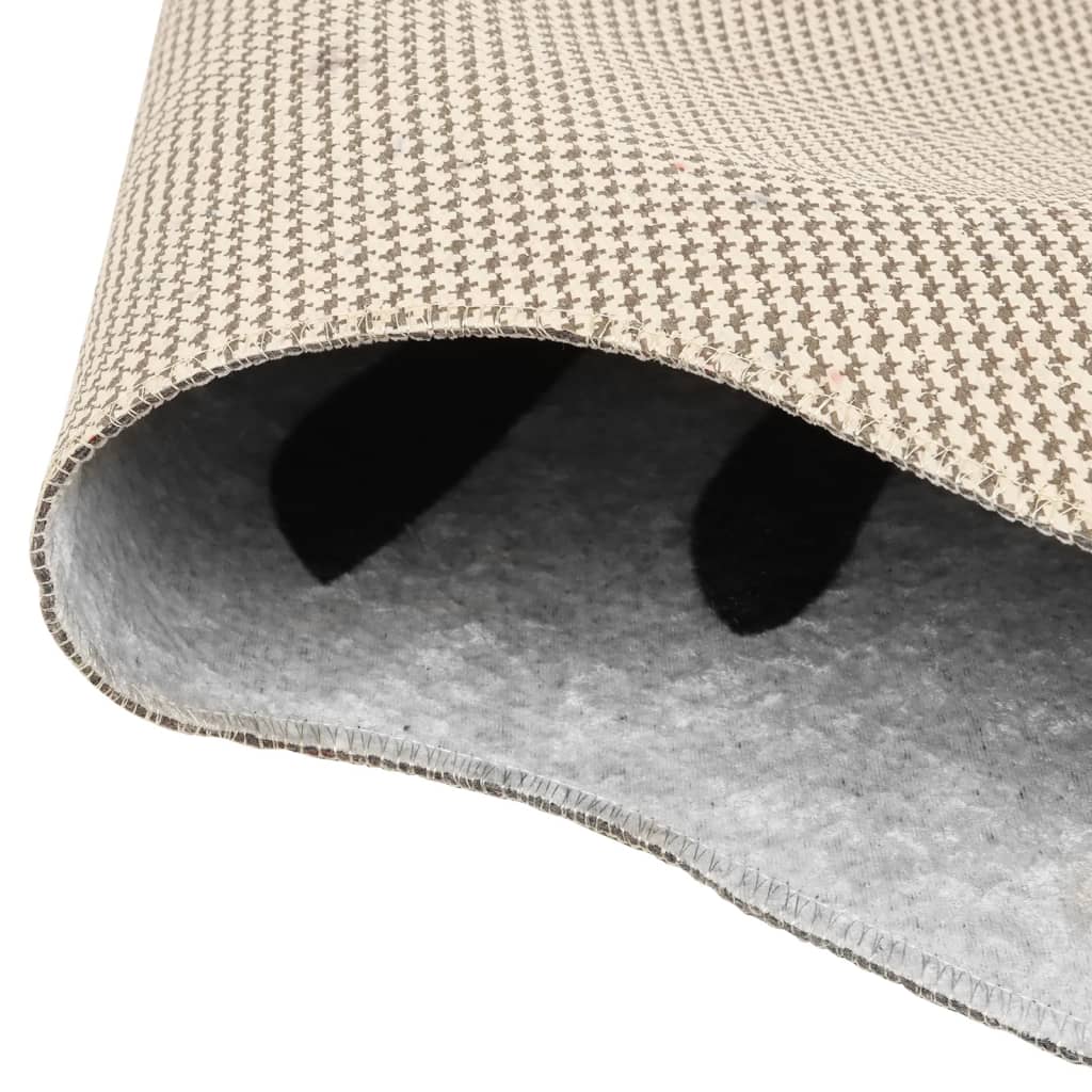 vidaXL Vloerkleed zebrapatroon wasbaar anti-slip 120x170 cm zwart wit afbeelding