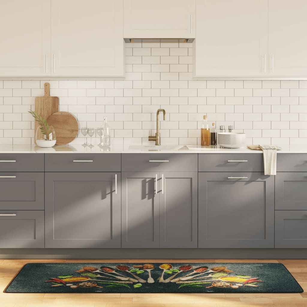 vidaXL Covor bucătărie, multicolor, 60x180 cm, lavabil, anti-alunecare