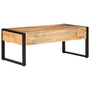 Konferenční stolek 100 x 54 x 40 cm masivní mangovník a železo - obrázek 5