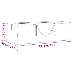 Úložný vak na vánoční stromek černý 135x40x55 cm polyethylen - obrázek 8