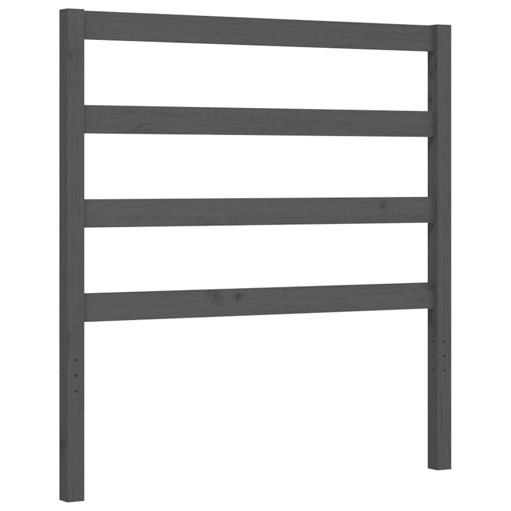 Posteljni okvir z vzglavjem siv 2FT6 trden les