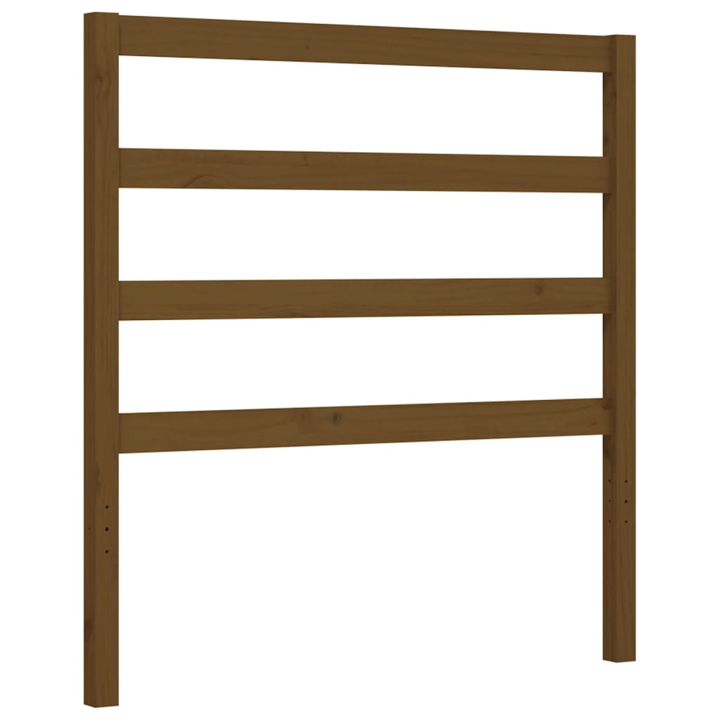 mézbarna tömör fa ágykeret fejtámlával 90 x 190 cm