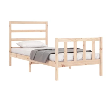 vidaXL Cama sem colch&atilde;o 90x200 cm madeira de pinho maci&ccedil;a