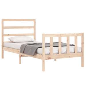vidaXL Cama sem colch&atilde;o 90x200 cm madeira de pinho maci&ccedil;a