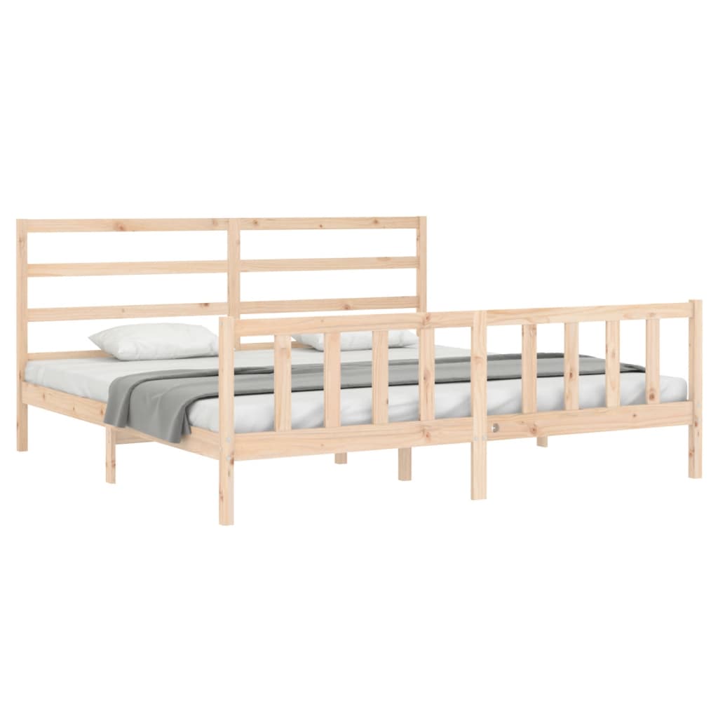 vidaXL Bedframe zonder matras massief grenenhout 200x200 cm afbeelding