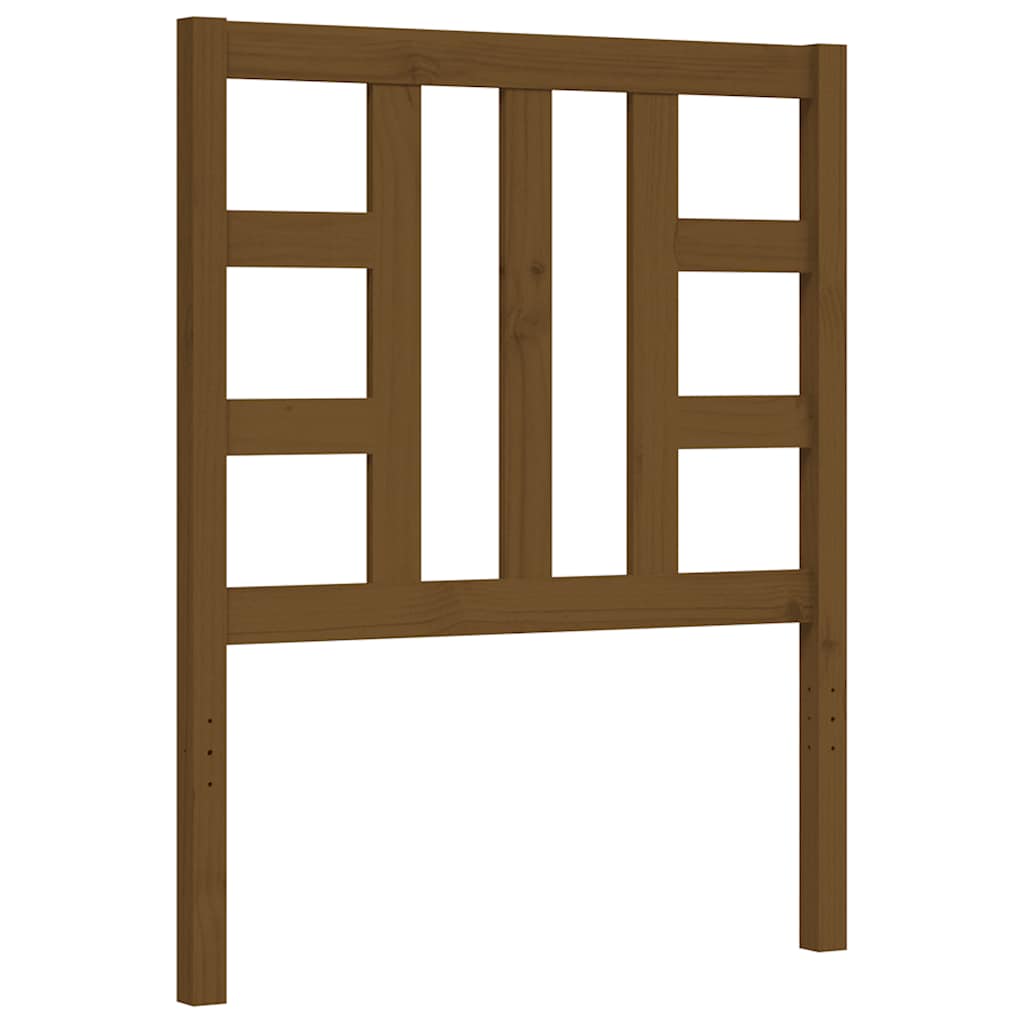 Posteljni okvir z vzglavjem medeno rjav 2FT6 trden les