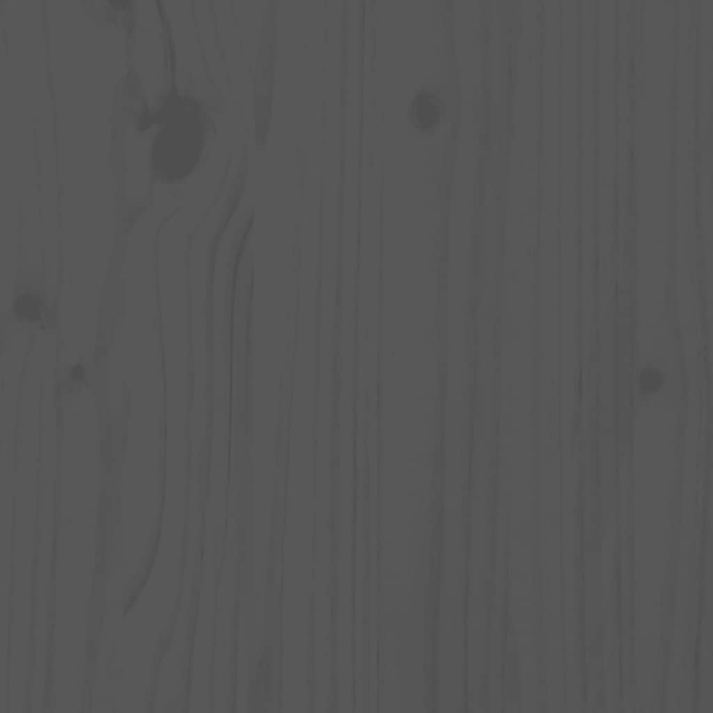 Posteljni okvir z vzglavjem siv 4FT trden les