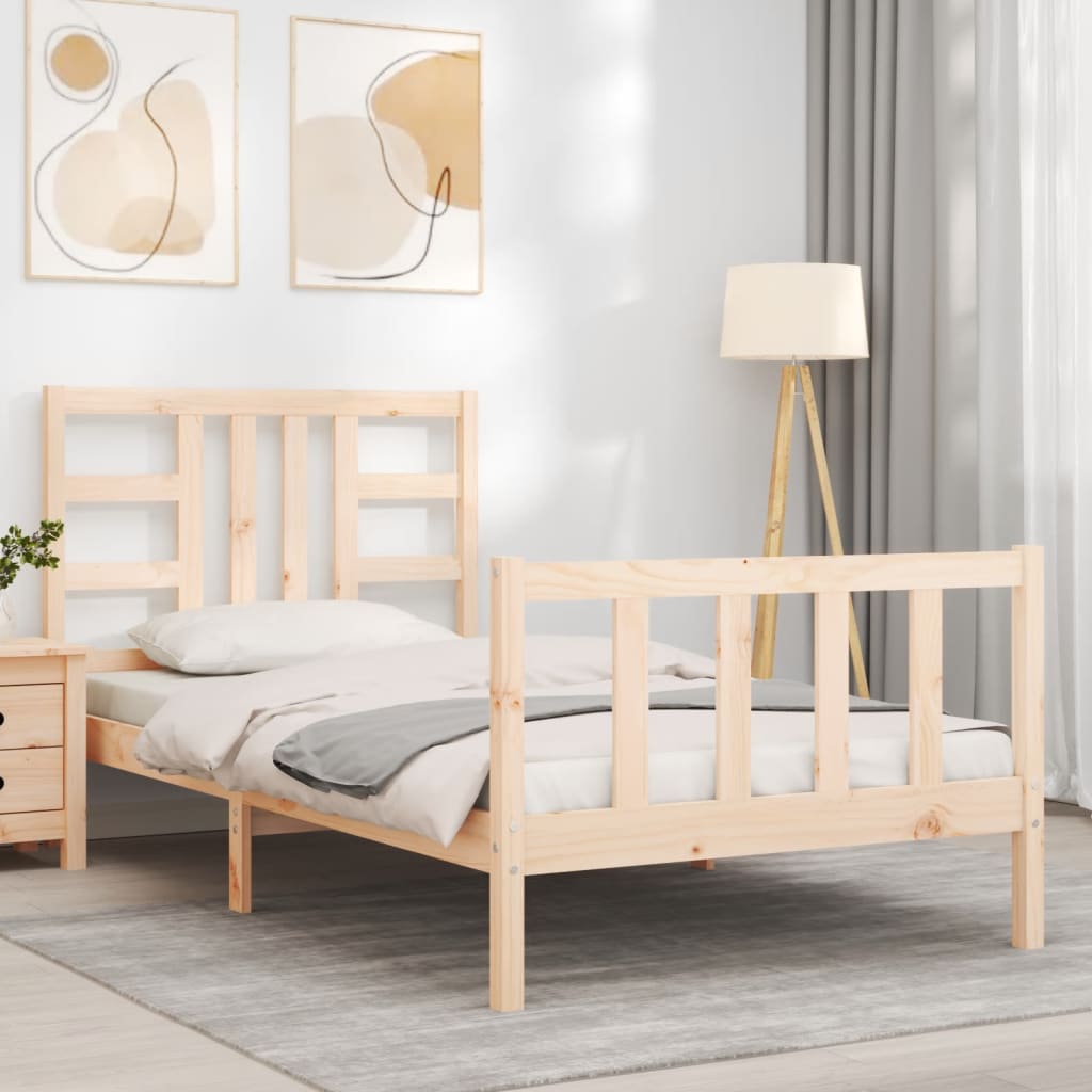 vidaXL Bedframe zonder matras massief grenenhout 100x200 cm afbeelding