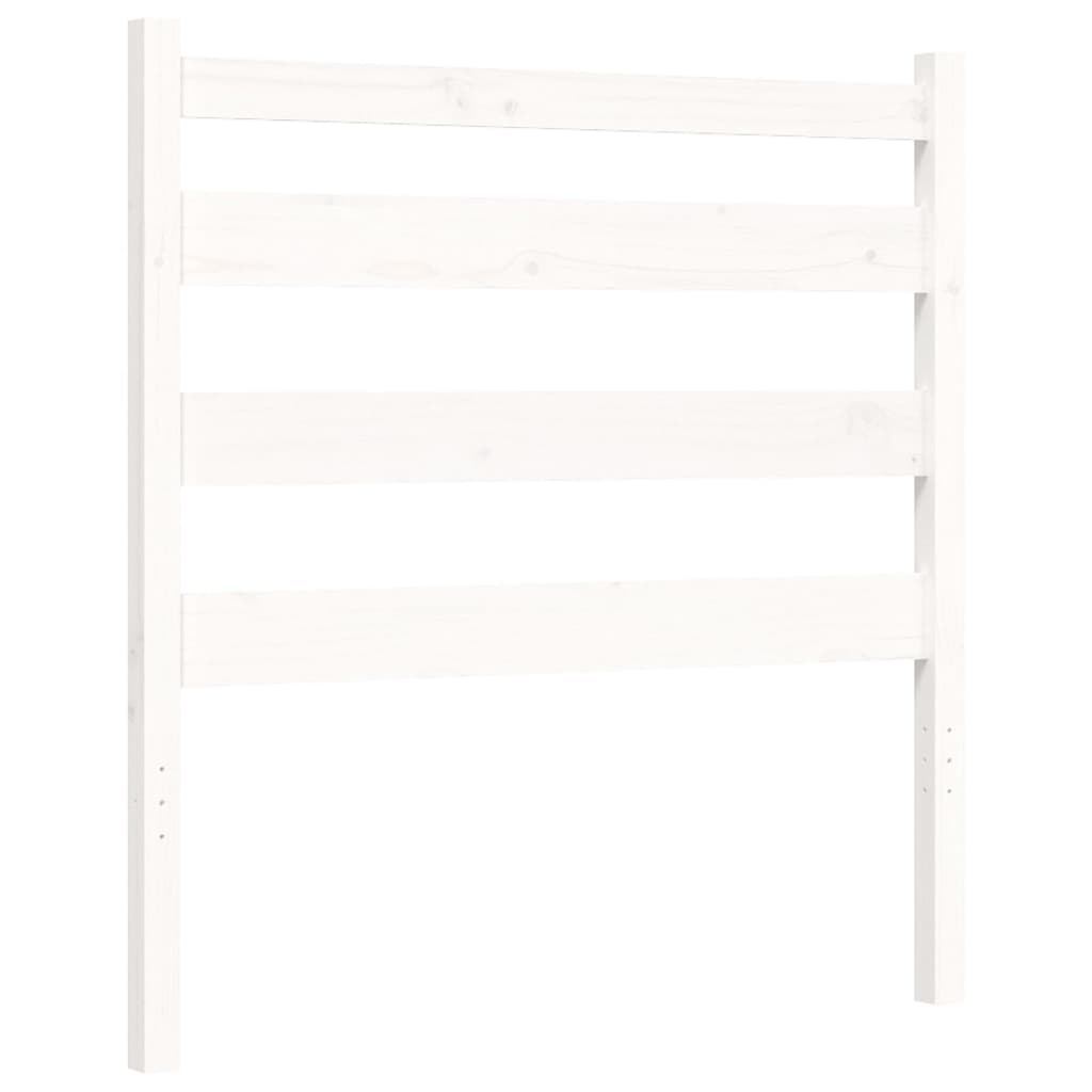 fehér tömör fa ágykeret fejtámlával 90 x 190 cm