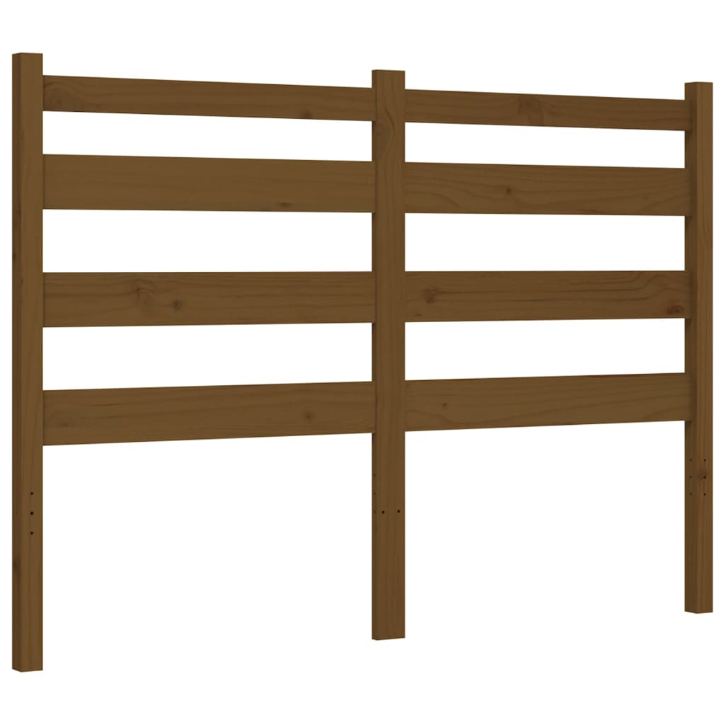 mézbarna tömör fa ágykeret fejtámlával 140 x 190 cm