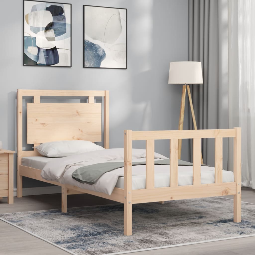 vidaXL Bedframe zonder matras massief grenenhout 100x200 cm afbeelding
