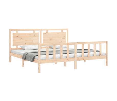 vidaXL Sengeramme med hodegavl 180x200 cm heltre