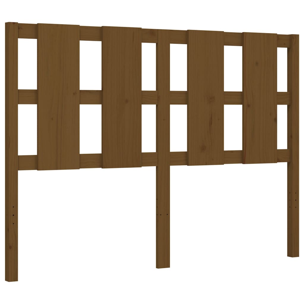 mézbarna tömör fa ágykeret fejtámlával 140 x 190 cm