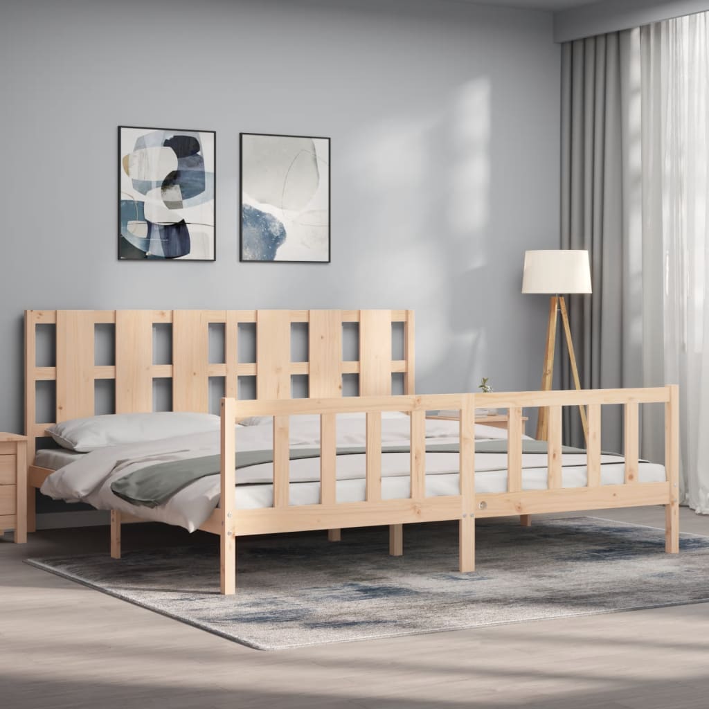 vidaXL Bedframe zonder matras massief grenenhout 200x200 cm afbeelding