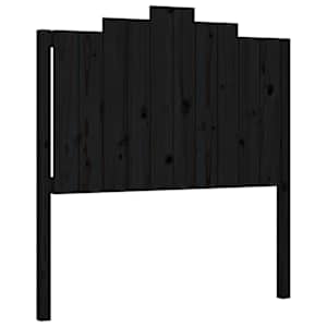 Rám postele s čelem černý 100 x 200 cm masivní dřevo - obrázek 8