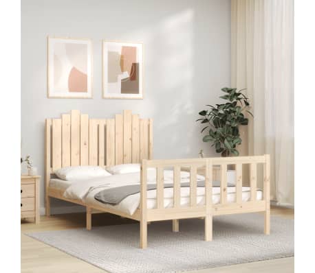 vidaXL Lovos rėmas be čiužinio, 120x200cm, pu&scaron;ies medienos masyvas