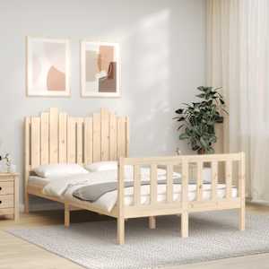 vidaXL Lovos rėmas be čiužinio, 120x200cm, pu&scaron;ies medienos masyvas