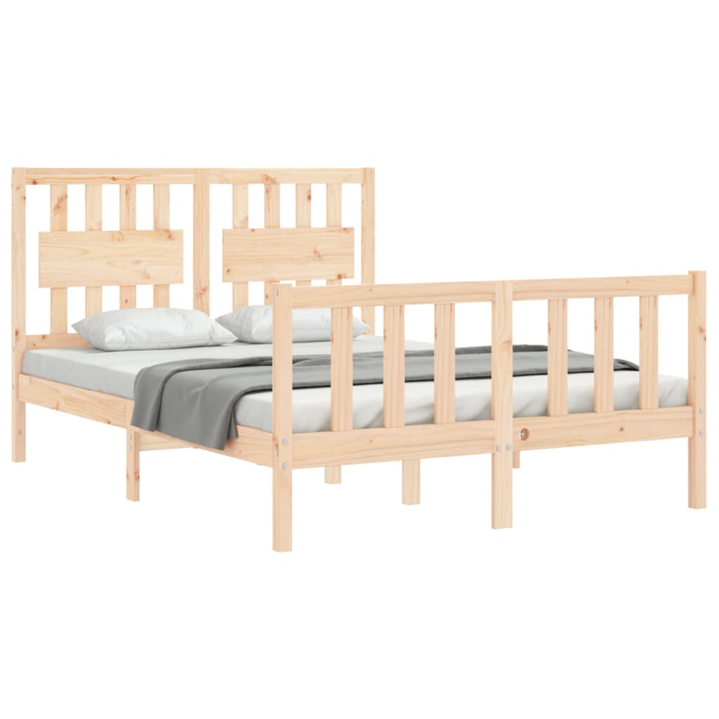 vidaXL Bedframe zonder matras massief grenenhout 140x190 cm afbeelding
