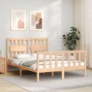 Postel bez matrace 120 x 200 cm masivní borovice - obrázek 1