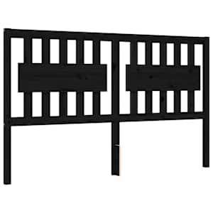 Rám postele s čelem černý King Size masivní dřevo - obrázek 8