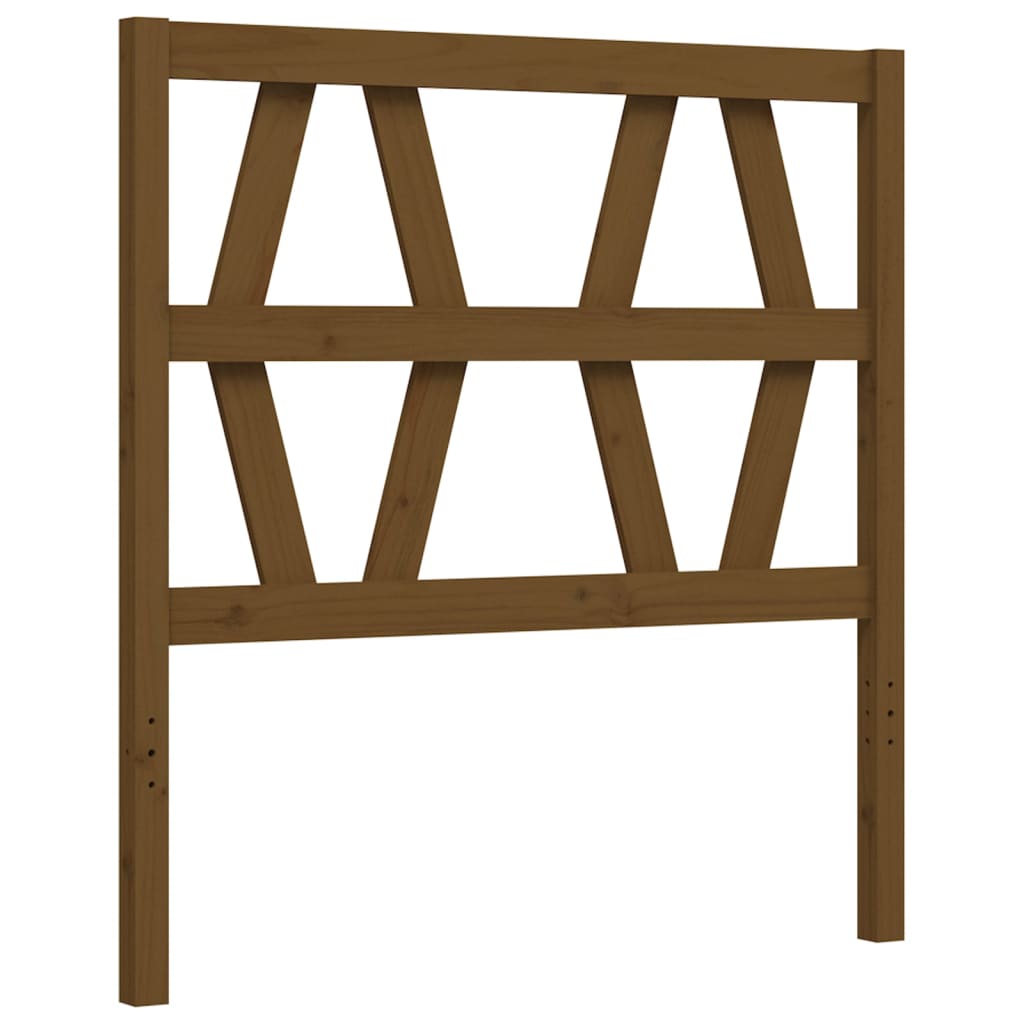 mézbarna tömör fa ágykeret fejtámlával (Single)