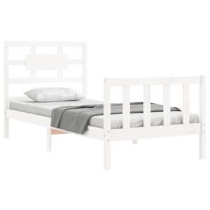 vidaXL Bed Frame without Mattress White 100x200 cm Solid Wood Pine