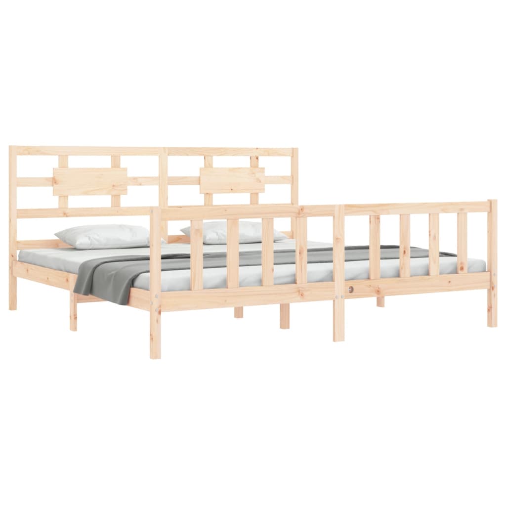 vidaXL Bedframe zonder matras massief grenenhout 200x200 cm afbeelding