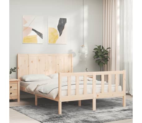 vidaXL Cadre de lit sans matelas bois de pin massif